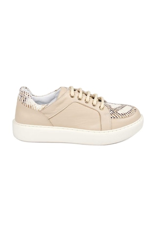 Bestello Bağcıklı Eva Sneaker 101-14725-122 Kadın Ayakkabı Bej-bej Yılan