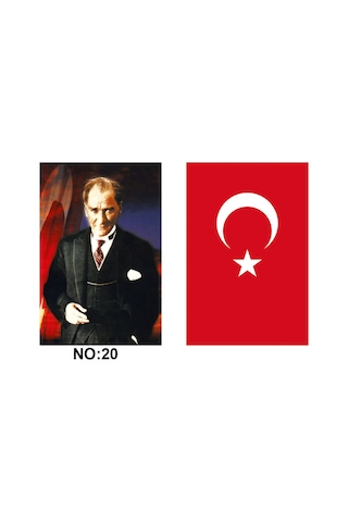 Atatürk Posteri ve Türk Bayrağı 100X150Cm.