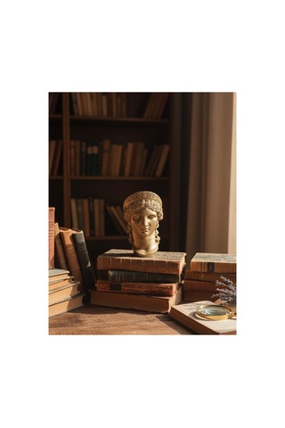 Antik Yunan Heykeli Gold Dekoratif Mini Obje, Figür Mitolojik Sanat Dokunuşlu Masaüstü Dekor