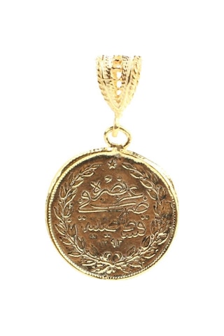 925 Ayar Gümüş Sultan Aziz Motifli Madalyon Kolye Ucu 281431159