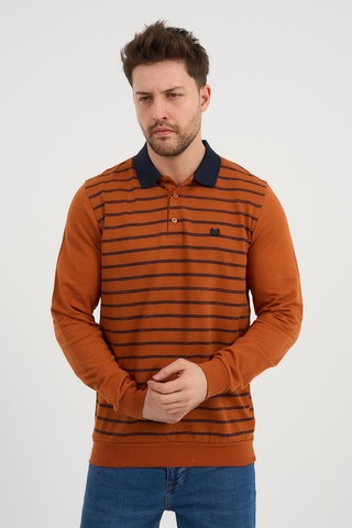 Alexander Gardi Alexandergardı Polo Yaka Sweatshırt Wk25386 Turuncu