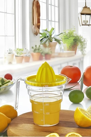 Masterchef Ölçülü Narenciye Sıkacağı 500 Ml. Portakal Sıkacağı Ve Limon Sıkacağı Şeffaf - Sarı