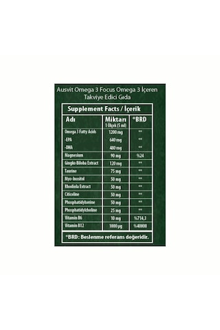 Ausvit Kids Omega 3 Focus Formula 150 ML