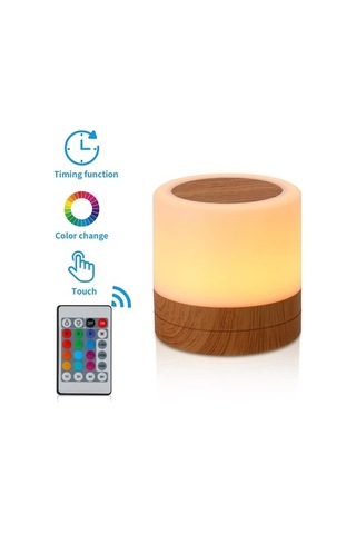 Novahub Rgb Gece Lambası Kamp Işığı Atmosfer Işıkları Başucu Lambaları Uzaktan Kumandalı Renk Değiştiren Çadır Aydınlatması Dokunmatik Kontrol, Renk Geçişli Beyaz