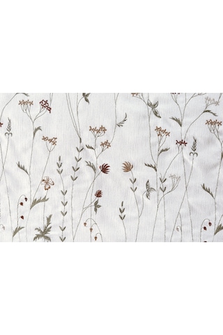 Bohem Çiçekli 4 Parça Kahverengi Pike Takımı 240 X 260 Cm Kahverengi