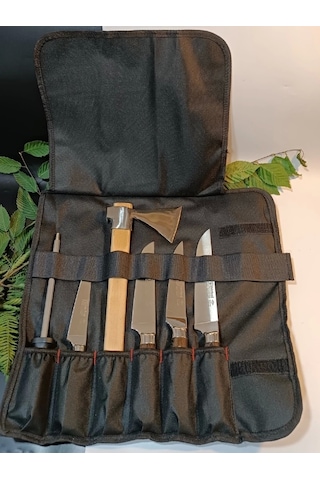 Ahşap El Yapımı Kılıflı Sürmene Et, Ekmek, Sebze, Mutfak, Kurban Palta Bıçakları Seti Hadnmade Çok Renkli