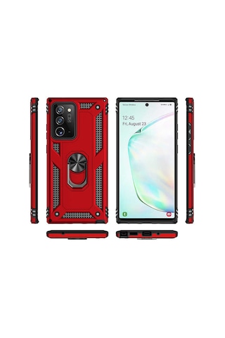 Galaxy Note 20 Ultra Uyumlu Uzrm Vega Kılıf-kırmızı Kirmizi