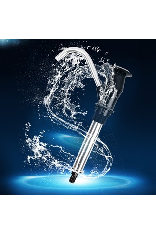 Leezsing El Su Pompası Taşınabilir Manuel Lavabo Su Pompası Musluk Rv Seyahat Kamp Römorku İçin Siyah