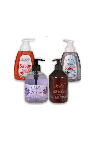 Simav Termal Sulu Köpük ve Sıvı Sabun Seti Çilek + Kestane Özü + Lavanta 4 x 500 ML