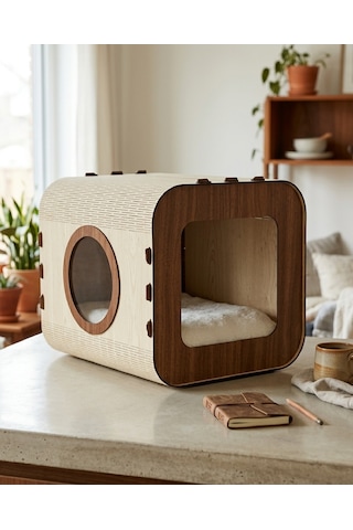 Özel Tasarım Vista Mdf Kedi Evi