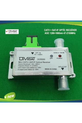 Divisat Dot200 - Fiber Optic Receiver - Catv + Sat Agc 47-2150Mhz