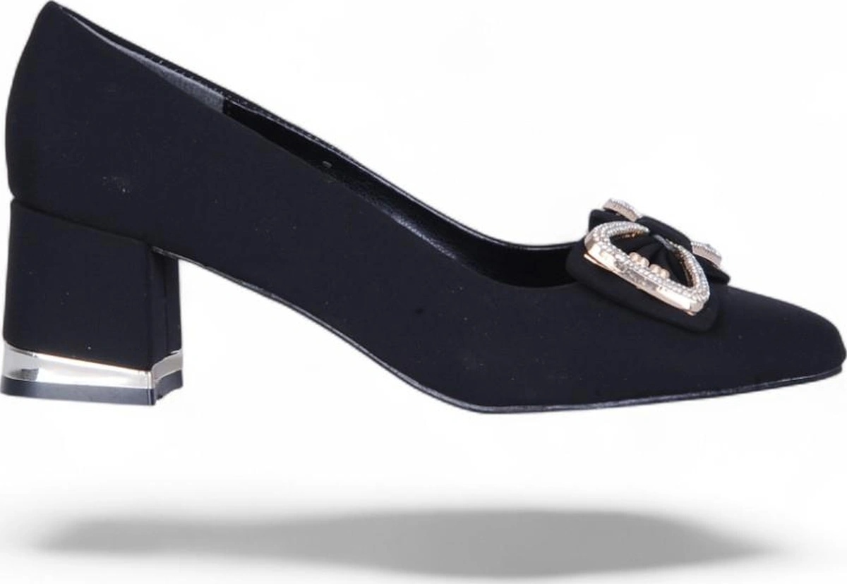 Scarletta S17 Siyah 7cm Kadın Topuklu Ayakkabı Siyah
