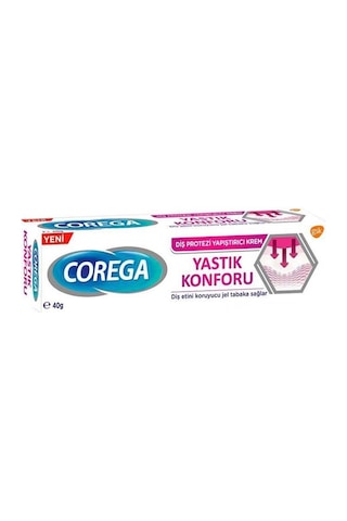 Corega Yastık Konforu Diş Protezi Yapıştırıcı Krem 40 G