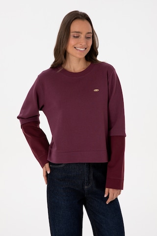 U.S. Polo Assn. Kadın Bordo Gömlek Detaylı Bisiklet Yaka Sweatshirt 50315303-VR177