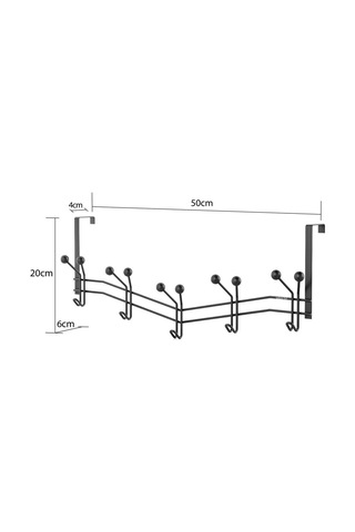 Teknotel-Krom Teknotel 15'Li Kapı Arkası Askısı Metal Mat Siyah Mg086 Diğer