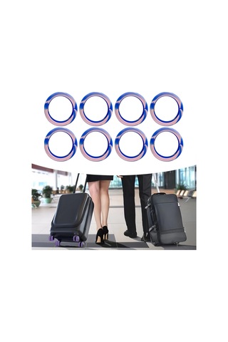 Homyl 8 Adet Bagaj Jant Kapakları Çizikleri Önler Mavi-pembe Mavi Pembe Mavi - Pembe