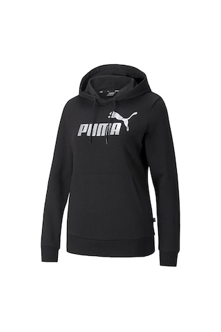Puma Ess+ Metallic Logo Hoodie Kadın Sweatshirt - 849096-4770 Siyah