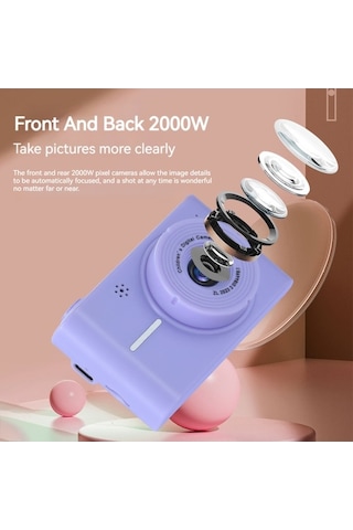 Trendooze Springsun 1080p Dijital Çocuk Kamerası 20mp 8x Dijital Zoom 2.0 İnç İf