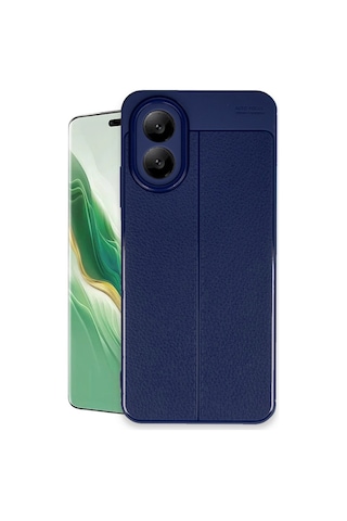 Oppo A38 Kılıf Auto Focus Deri Desen Silikon Kapak