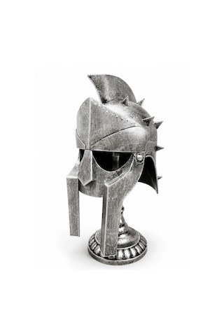 Metal Gladyatör Miğferi Kask Masa Standlı 44cm