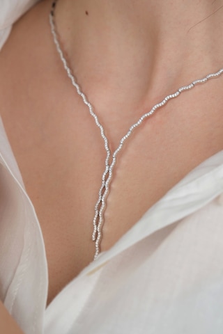 14 Ayar Beyaz Altın Dalagalı Düğün Seti 78