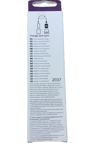 Philips DLC3106V USB-A Lightning Şarj Kablosu 2 M Siyah