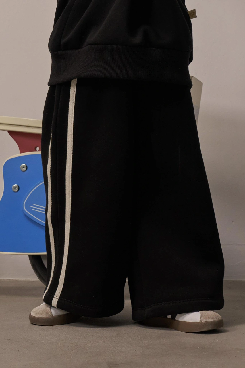 Siyah Wide Leg Eşofman Altı Siyah