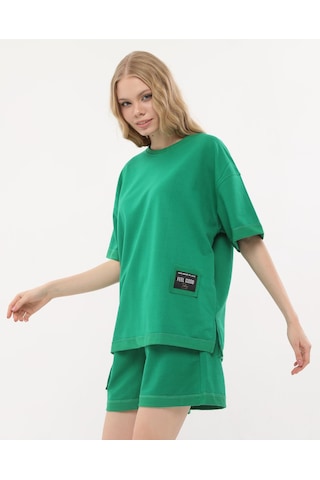 Hgfashion T-şort Şort Takımı Yeşi Renk Yeşil