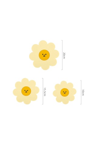 Sones Ayçiçeği Sevimli Pvc Isı Yalıtım Matı Ev Yüksek Sıcaklığa Dayanıklı Masa Pedi, Stil: Kahverengi Büyük Diğer