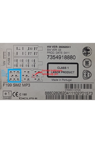 Linea Punto Doblo DELPHİ marka aux çıkmayan teyp için BLUETOOTH