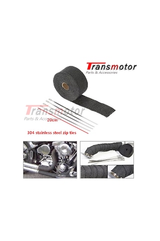 Egzoz Sargı Keçesi Yanmaz 5 Metre Uzunluk 50Mm Genişlik Atv-Motor 5 Metre Siyah