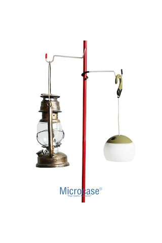 Microcase Kamp Ve Outdoor Çok Amaçlı Lamba Askısı Pratik Fener Askı Aparatı Kancası 2 Adet - Al5878 Gri