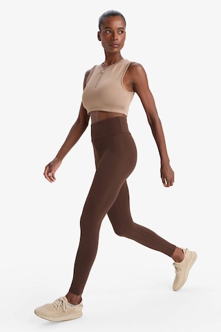 Defacto Defactofit Toparlayıcı Yüksek Bel İçi Yumuşak Tüylü Beli Saran Basic Düz Sporcu Tayt W8206az25aubn192 Kahve