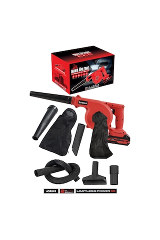 Assur ASR843 21V Çift Akü Hava Üfleme Kırmızı