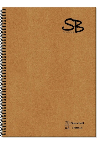 Sb Kraft Kapak Spiralli Hafif Kağıt Kareli Defter 140 Sf. A4 70 Yp.