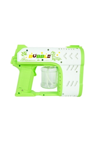 Bubble Blaster Işıklı Ve Müzikli Çift Başlıklı Köpük Tabancası Double Head Bubble Gun - Yeşil