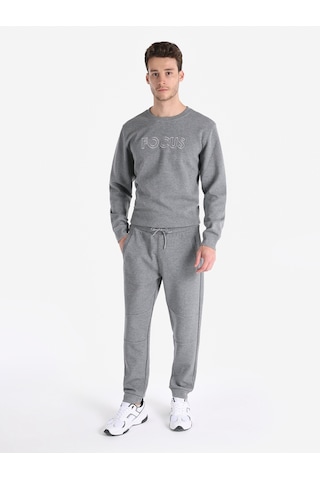 Colins Rahat Kesim Orta Bel Antrasit Erkek Eşofman Altı Antra Melanj