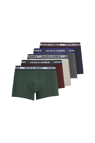 Jack & Jones 5'lü Düz Renk Boxer Paketi - Oliver - 12165348 Koyu Gri Melanj