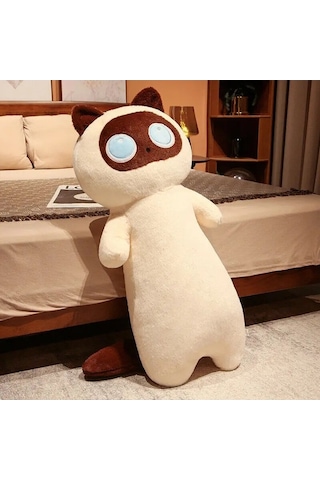 Zyzqstore Büyük Güzel Yumuşak Uzun Kedi Peluş Oyuncaklar Ofis Sevimli Çok Renkli Evcil Hayvanlar İçin Hediye Çok Renkli