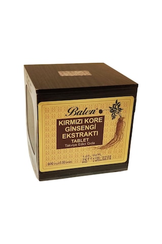 Balen Kırmızı Kore Ginseng Ekstraktı 600 MG 120 Tablet