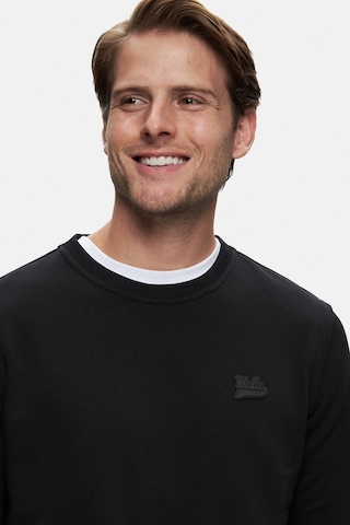 Ucla Suerte Siyah Bisiklet Yaka Kauçuk Standard Fit Erkek Sweatshirt Siyah
