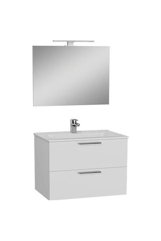 Vitra Mia 80 Cm Beyaz Banyo Dolabı Takımı 75024 Çok Renkli