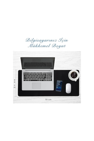 Büyük Boy Mousepad Siyah Gaming Mouse Pad 70x30 Cm
