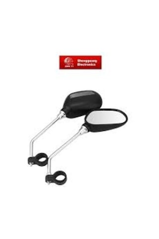 Benotto Jy-102 Plastik Reflektörlü Kentsel Oval Bisiklet Aynası Siyah