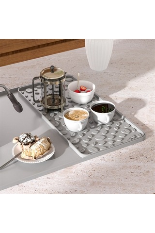 Ulzyvf Ve Matı Matı Kurutma Kahve İnç Gri Gri Çıkarılabilir Bulaşık Bar 15.75x23.6 Vy Gri