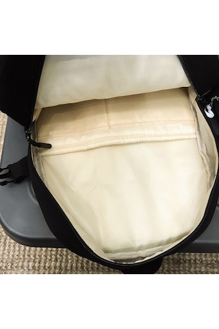 Su Geçirmez Naylon Çok Fonksiyonlu Büyük Kapasiteli Kadın Moda Sırt Çanta Siyah