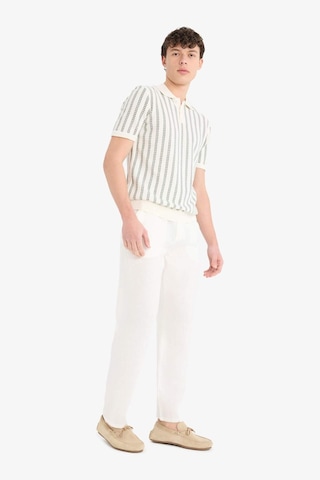 DeFacto %100 Keten Relax Fit Rahat Kesim Düz Paça Yazlık Beyaz Pantolon C1117AX25SPWT33