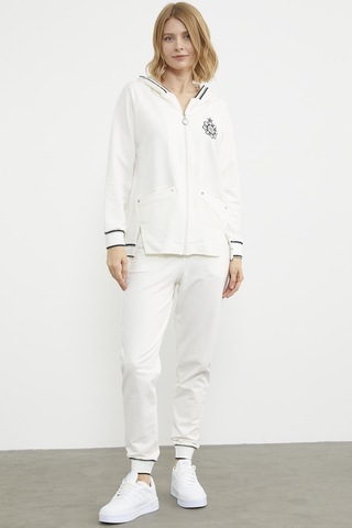 Nakış Detaylı Jogger Eşofman Takım - Ekru 001
