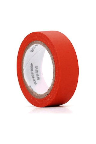 İzole Pvc Kırmızı Faz Hattı Elektrikçi Bandı 19mm X 9m Kablo İşaretleme Ve İzolasyon Bandı