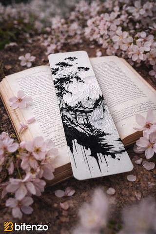 Japon Bahçesi Temalı Kitap Ayracı